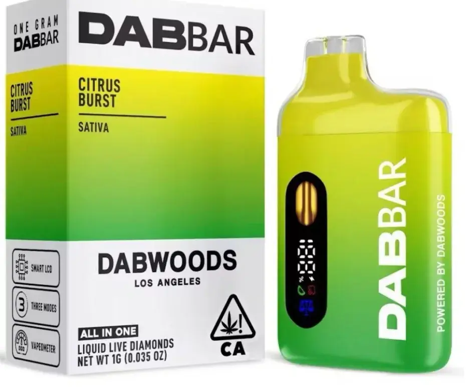Dabbar 2g Vape - Citrus Burst Sativa by Dabwoods
