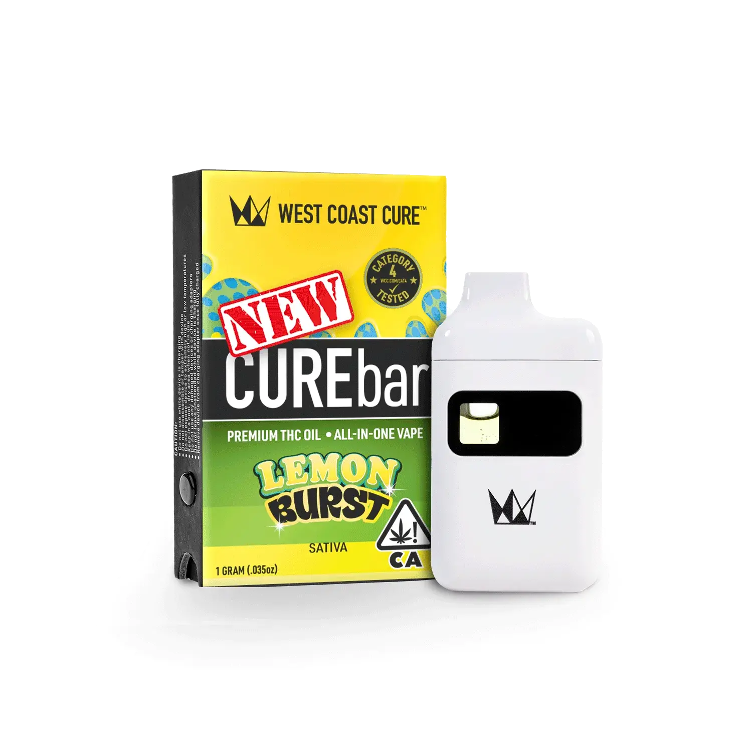 WCC Curebar Vape - Lemon Burst Sativa by West Coast Cure