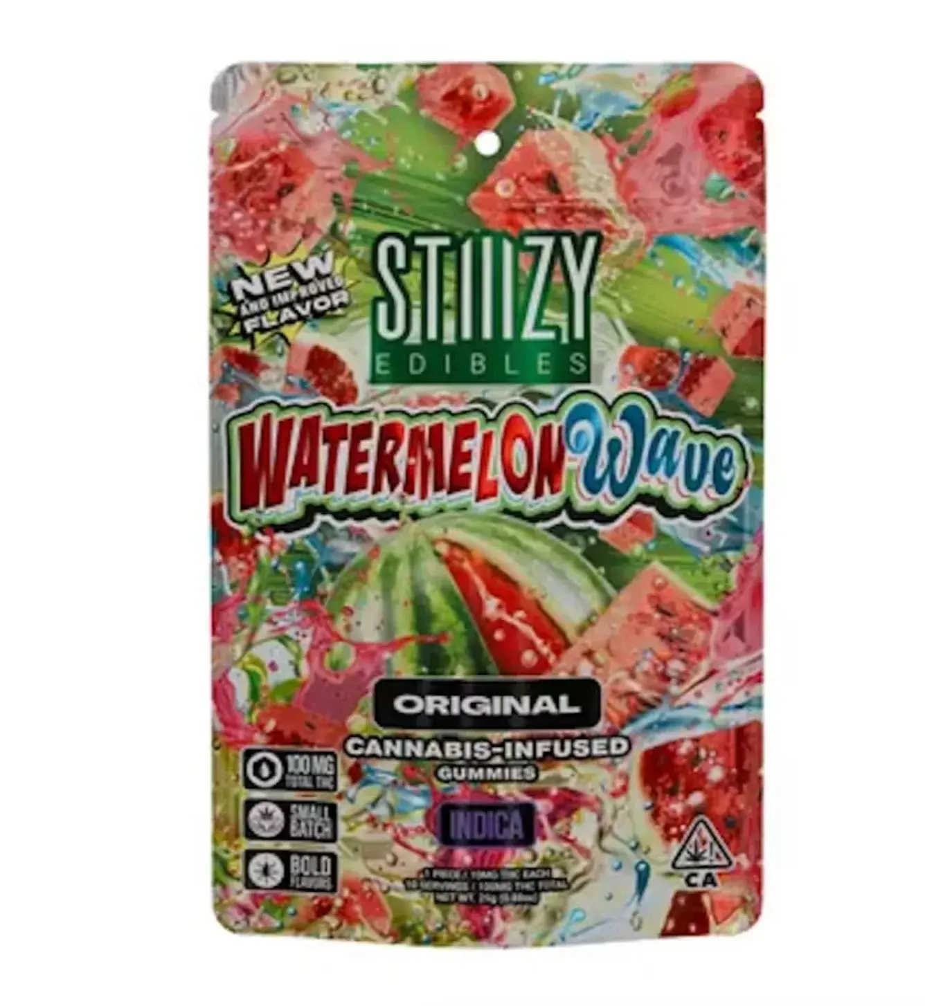 Stiiizy Gummies 100mg 10pk - Watermelon Wave Indica