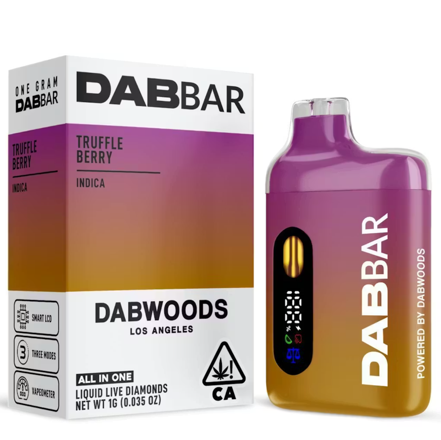 Dabbar 2g Vape - Truffle Berry Indica by Dabwoods