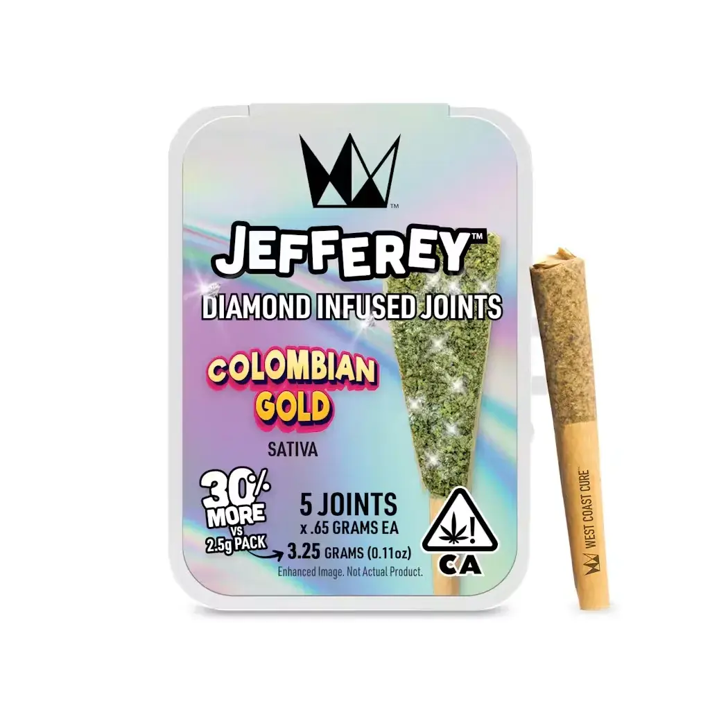 WCC Jefferey Infused 5pk Joints - Colombian Gold Sativa 45%