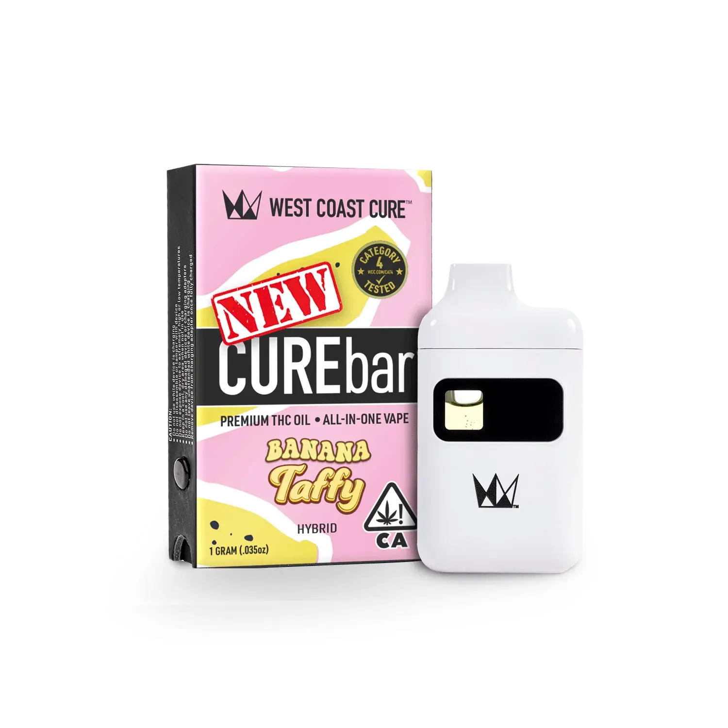 WCC Curebar Vape - Banana Taffy Hybrid by West Coast Cure