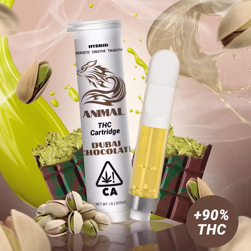 Animal 510 Thread THC Cartridge - Dubai Chocolate 92% Hybrid