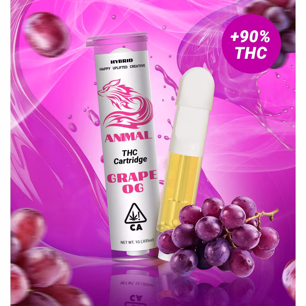 Animal 510 Thread THC Cartridge - Grape OG 92% Hybrid