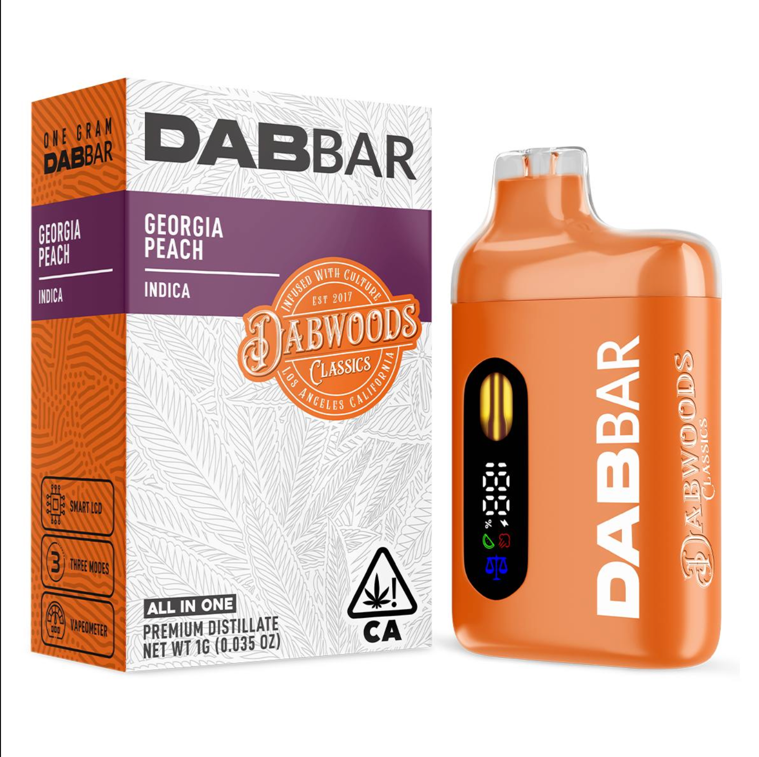 Dabbar 2g Vape - Georgia Peach Indica by Dabwoods