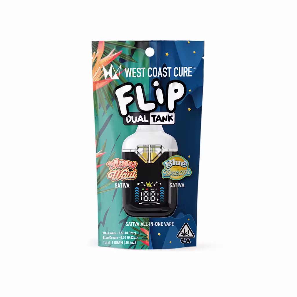WCC Curebar FLIP 1g Vape - Maui Wowie (S) + Blue Dream (S) by West Coast Cure