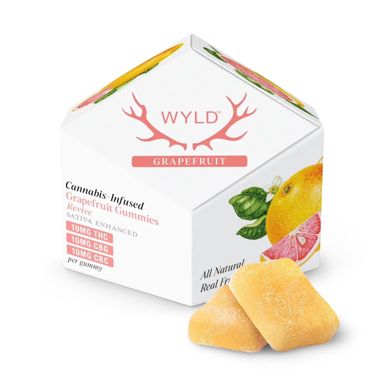 Wyld Gummies 100mg 10pc - Grapefruit Sativa