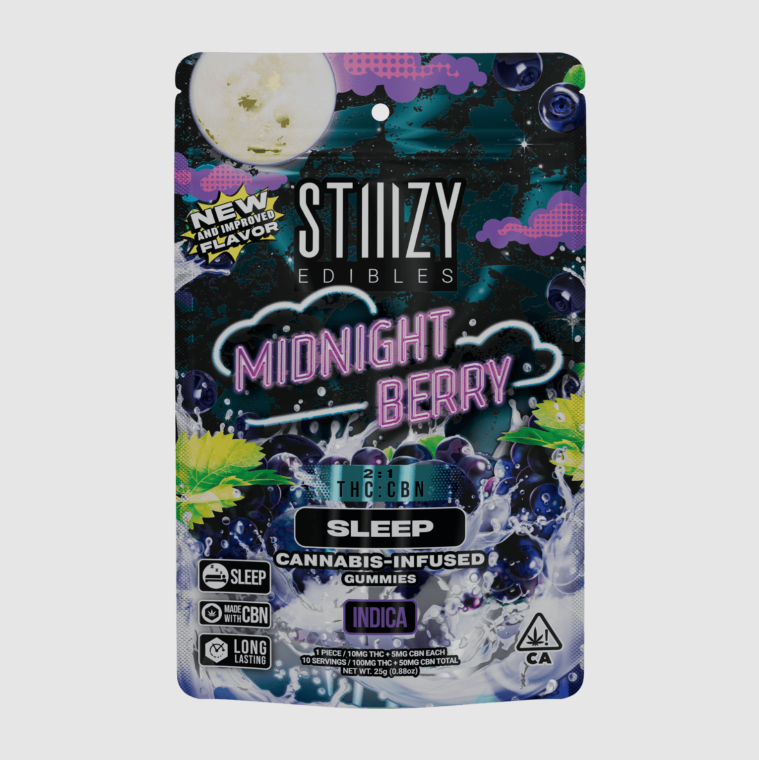 Stiiizy Gummies 100mg 10pk - Midnight Berry Indica