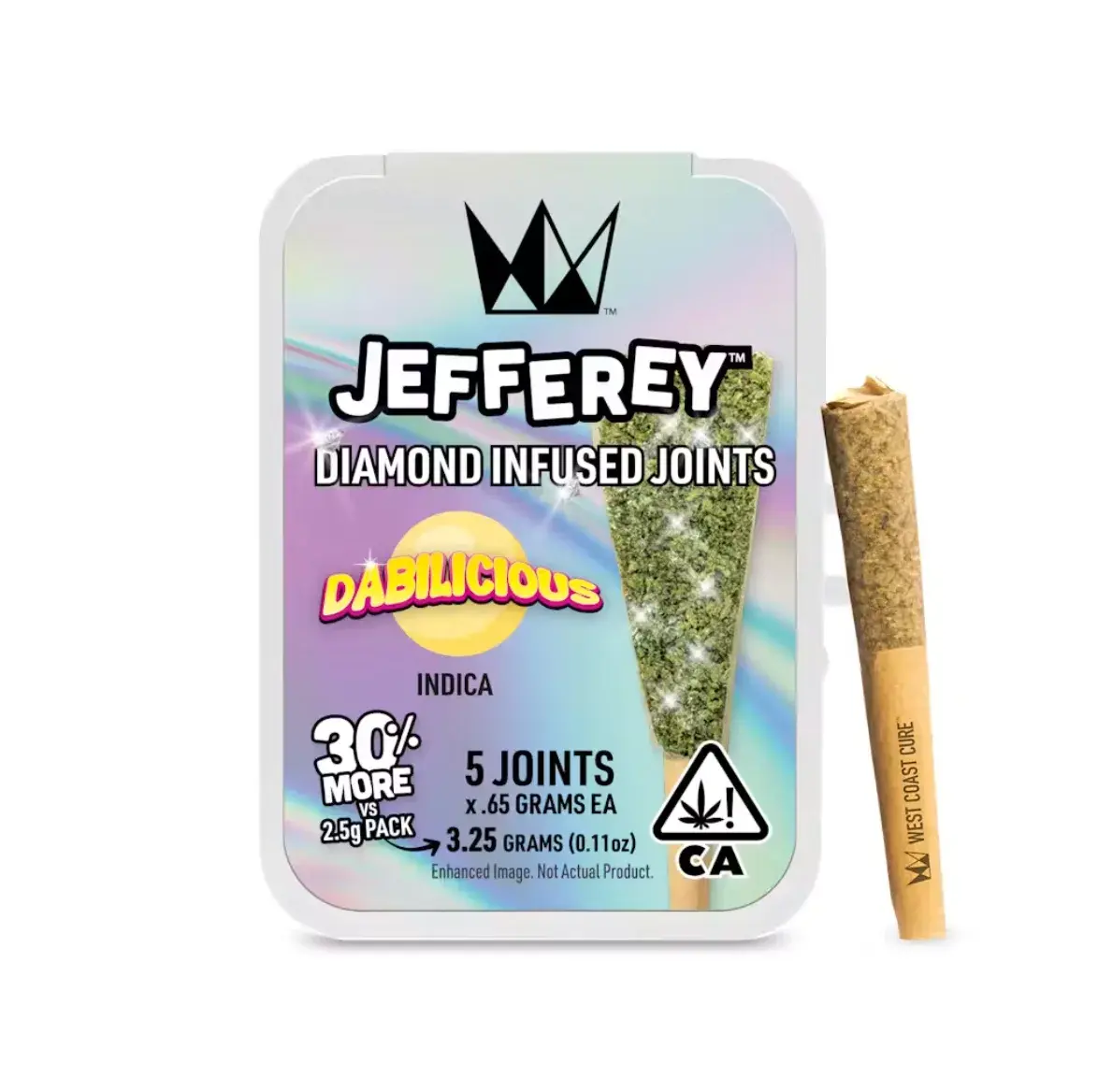 WCC Jefferey Infused 5pk Joints - Dabilicious Indica 38% by West Coast Cure