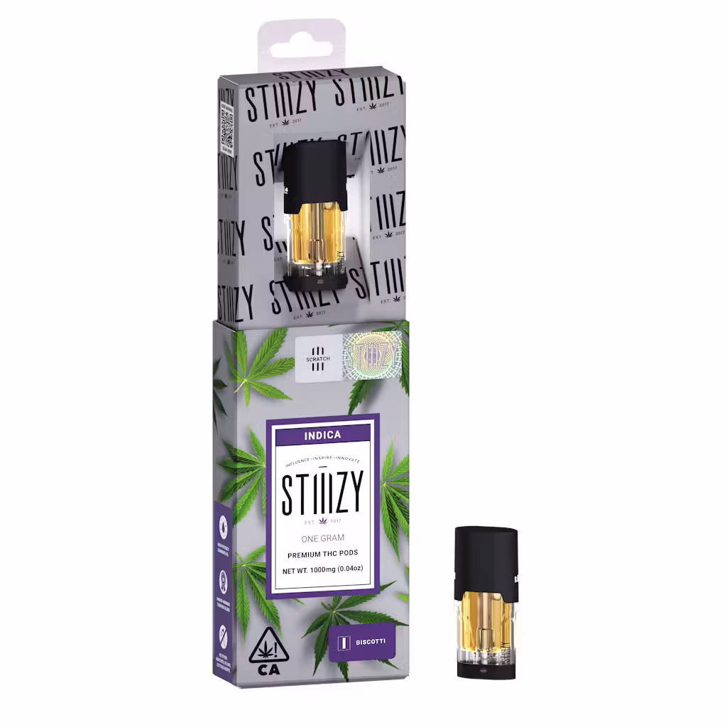 Stiiizy 1g Cartridge - Biscotti Indica 86%