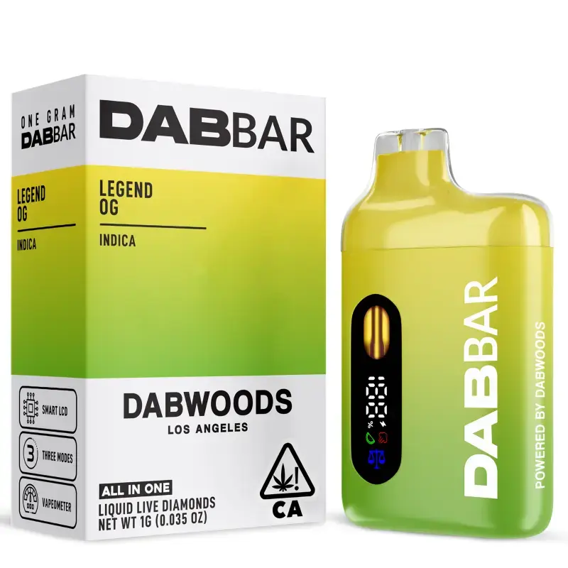 Dabbar 2g Vape - Legend OG Indica by Dabwoods