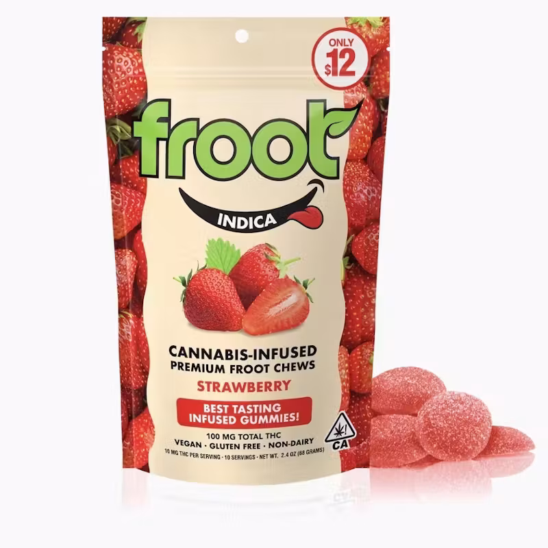 Froot Gummies - 100mg Strawberry Indica