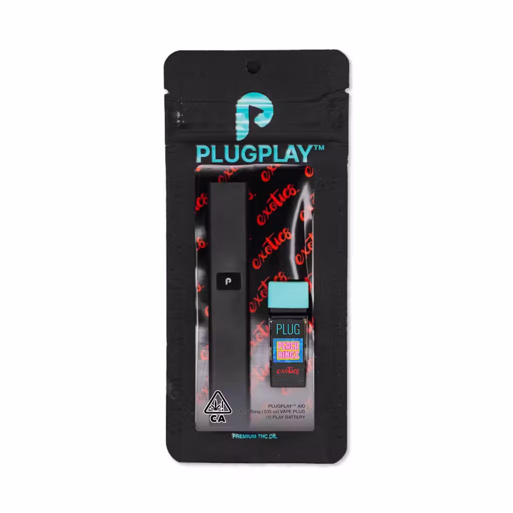 Plug AIO 1g Cartridge+Battery - Peach Ringz 83% Hybrid