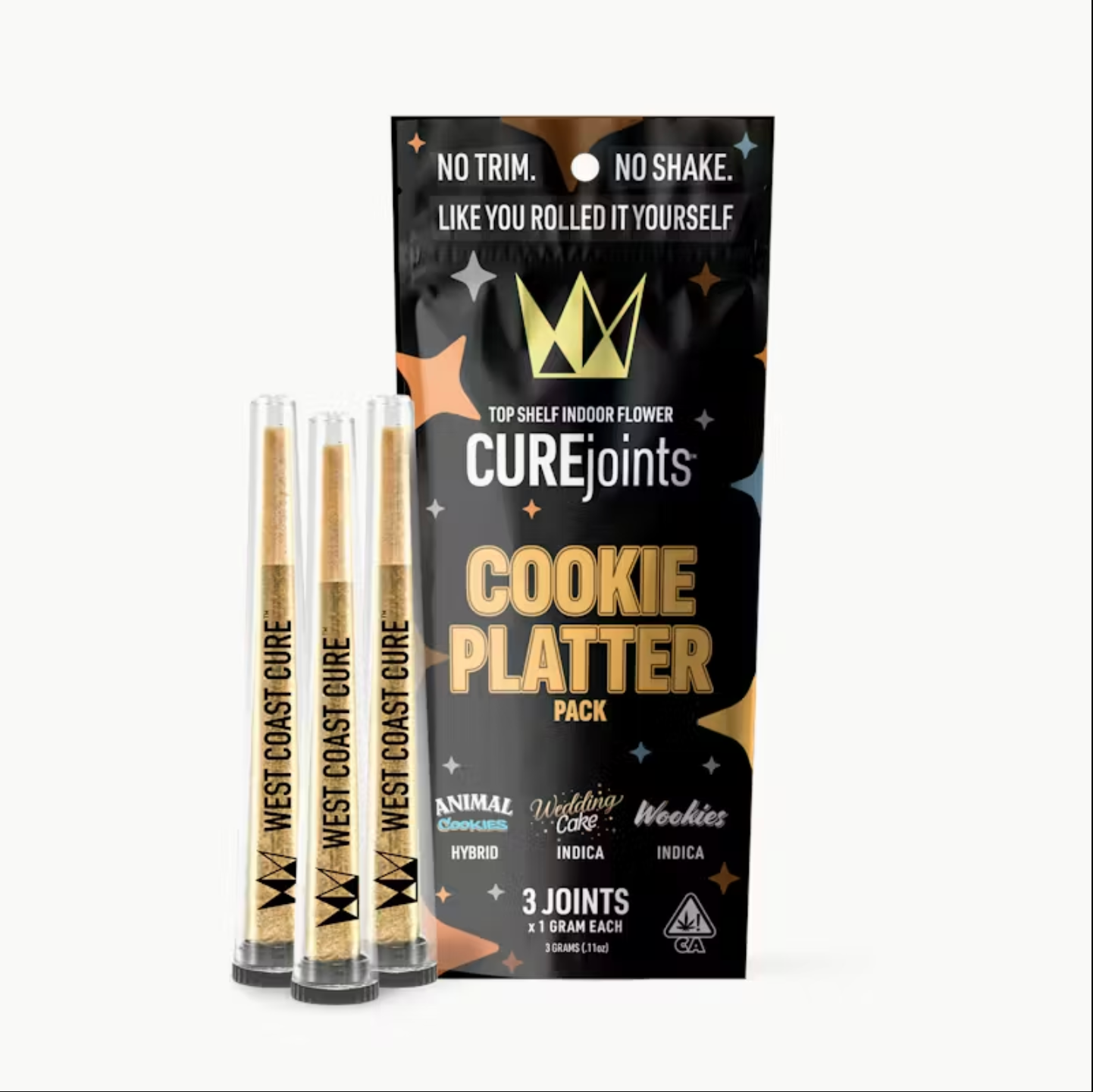 WCC  CUREjoint 3 x 1G - Cookie Platter by West Coast Cure