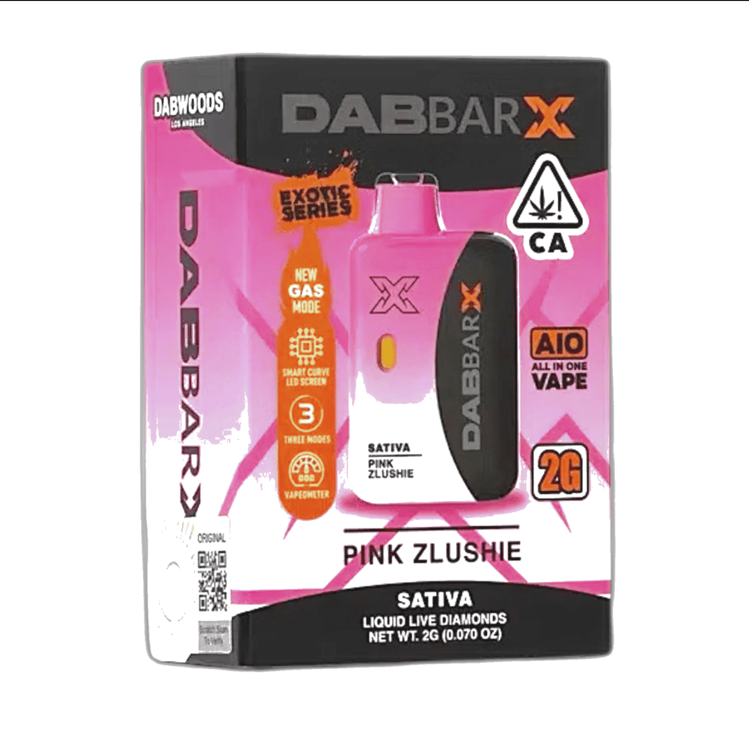 Dabbar 2g Vape - Pink Zlushie Sativa by Dabwoods