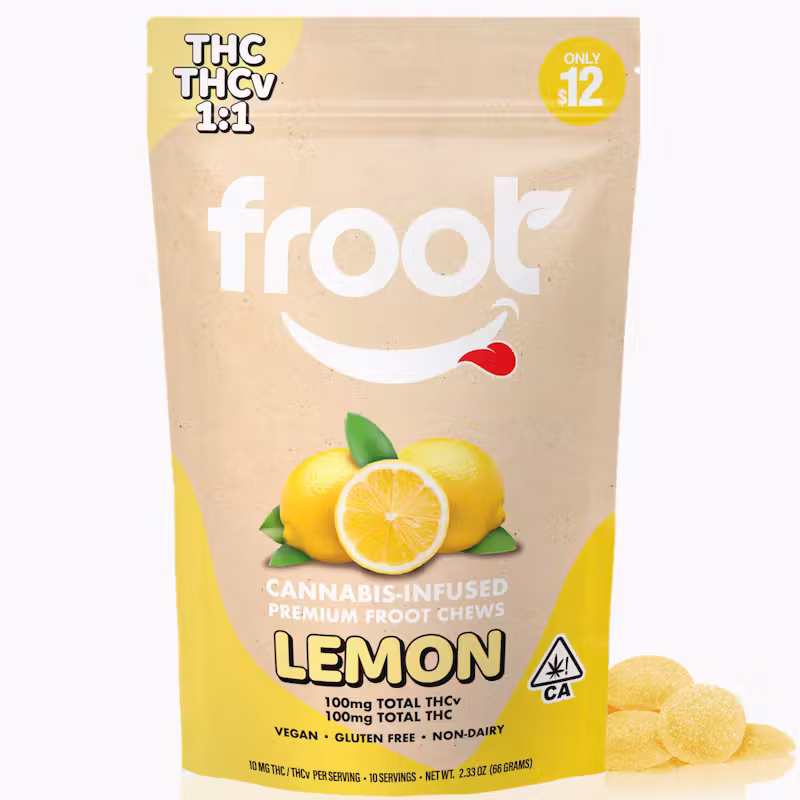 Froot Gummies - Lemon Hybrid 1:1 CBG:THC