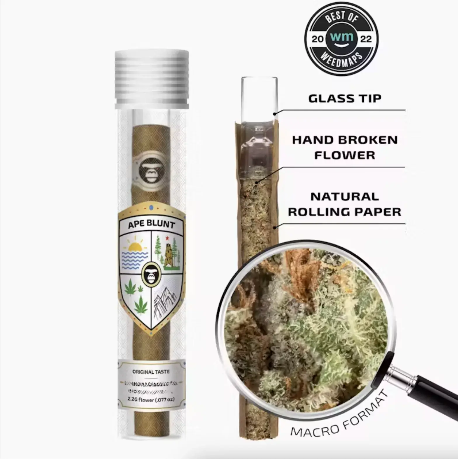 Ape 2.2g Single Blunt - Alien OG 35% Hybrid