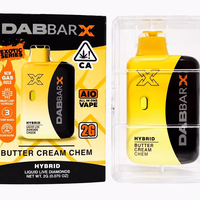 Dabbar 2g Vape - Butter Cream Chem Hybrid by Dabwoods