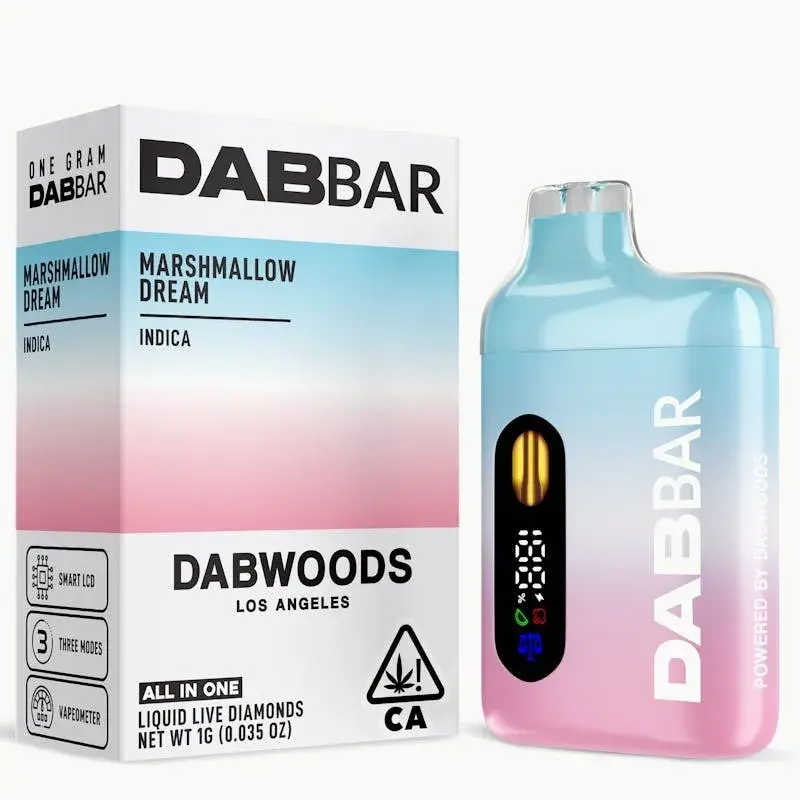 Dabbar 2g Vape - Marshmallow Dream Indica by Dabwoods