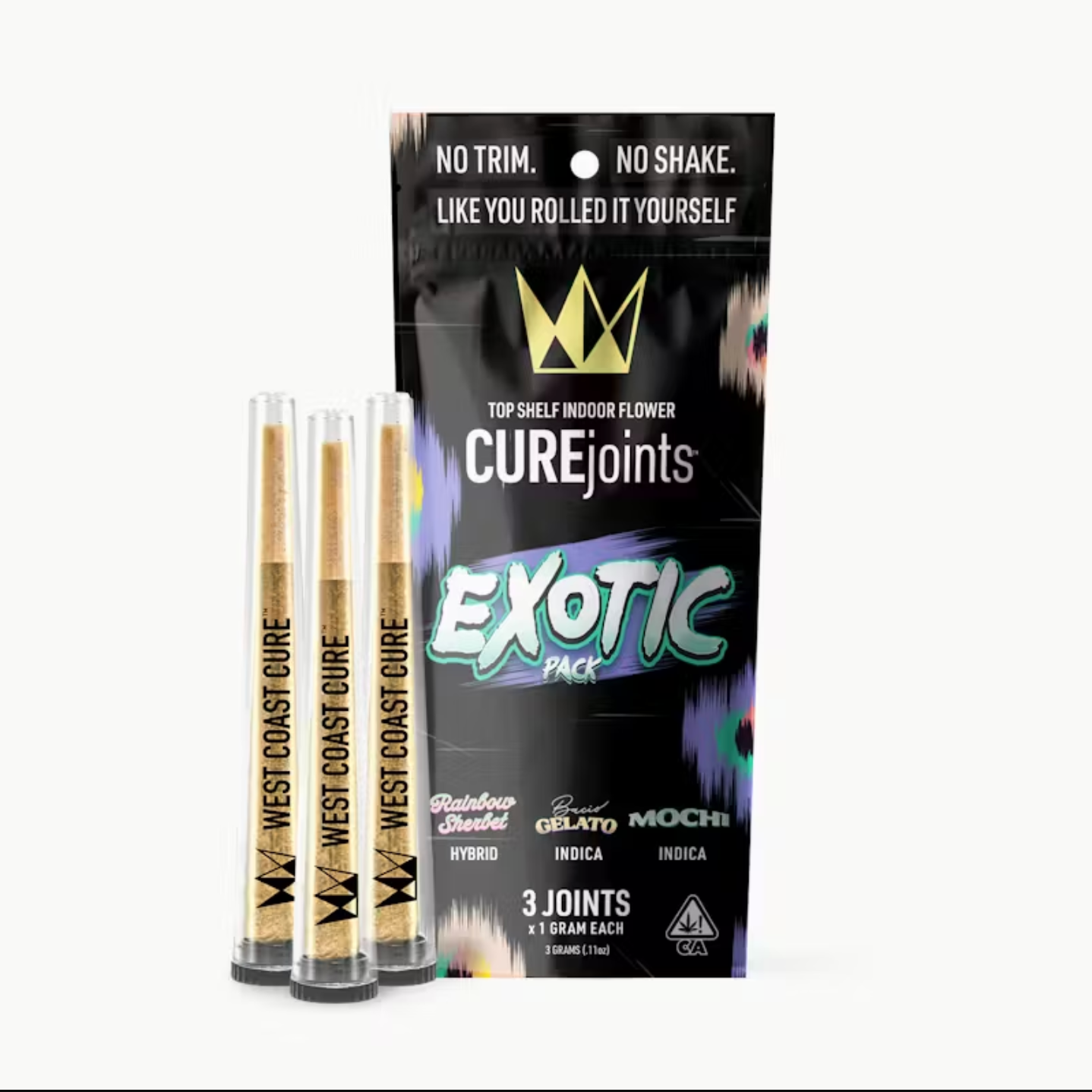 WCC  CUREjoint 3 x 1G - Exotic Pack by West Coast Cure