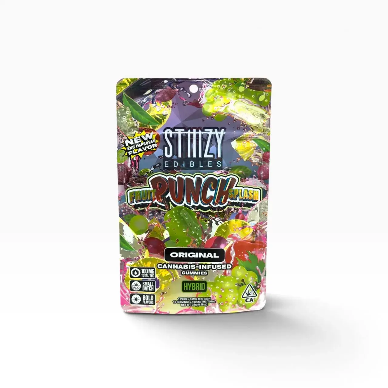 Stiiizy Gummies 100mg 10pk - Fruit Punch Splash Hybrid