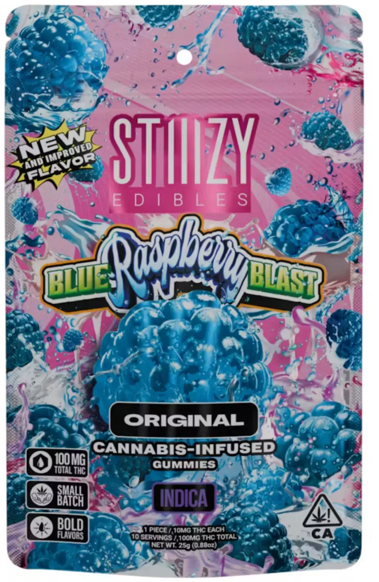Stiiizy Gummies 100mg 10pk - Blue Raspberry Blast Indica