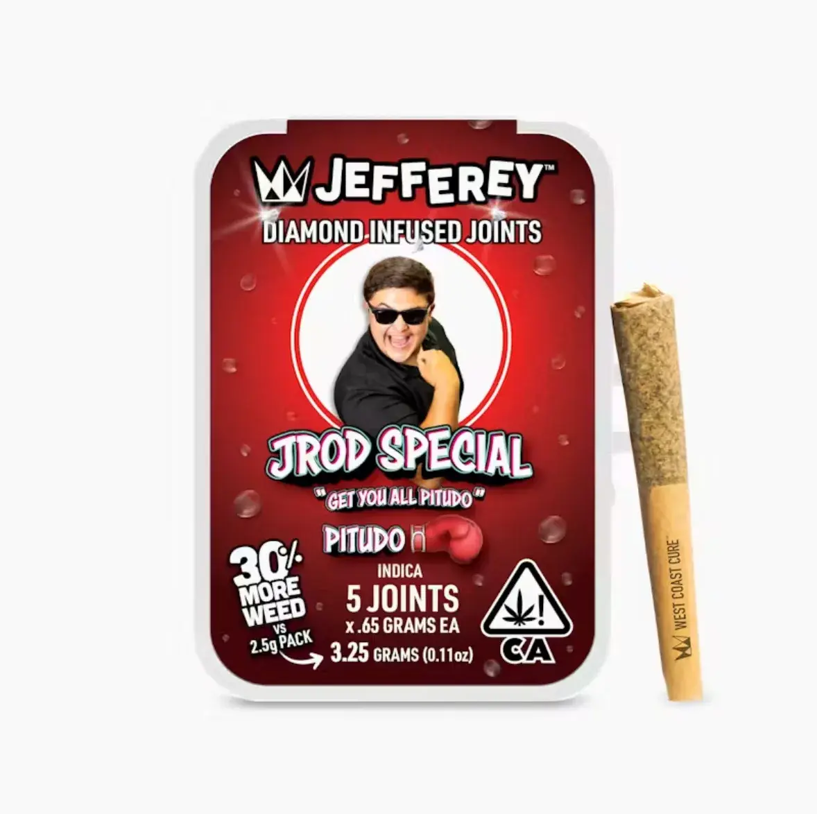 WCC Jefferey Infused 5pk Joints - JRod Special Indica 42% by West Coast Cure