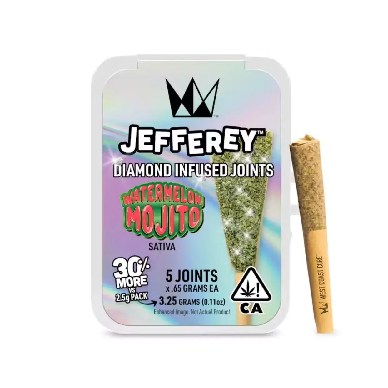 WCC Jefferey Infused 5pk Joints - Watermelon Mojito Sativa 48% by West Coast Cure